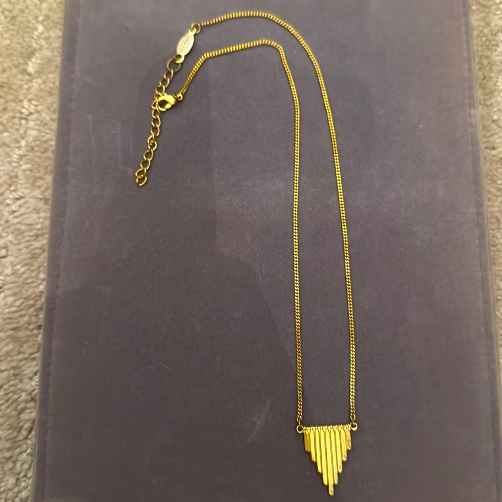 Gold plated Art deco necklace